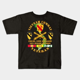 Vietnam Combat Veteran w 2nd Bn 19th Artillery DUI - 1st Cav Div - V1 Kids T-Shirt